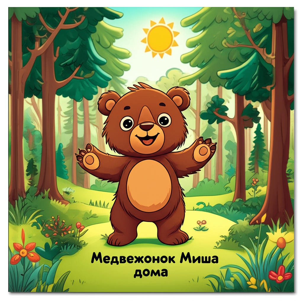 Медвежонок Миша дома