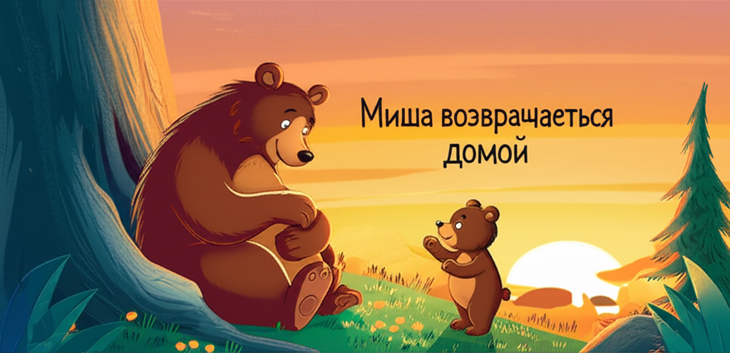 Миша возвращается домой